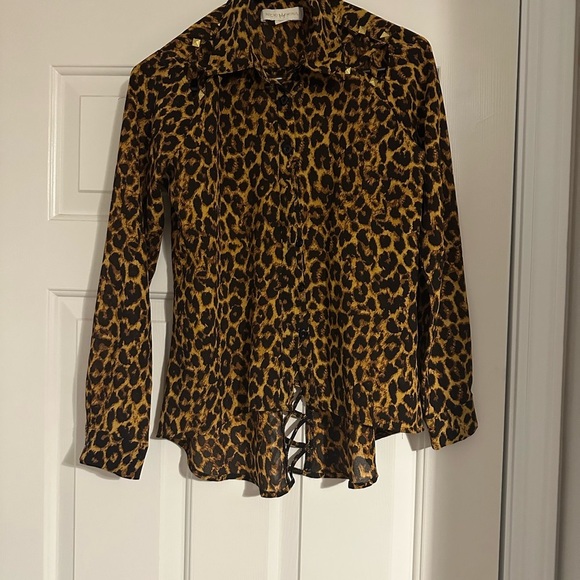 Nicki Minaj Bold Leopard Print Blouse - Picture 1 of 6